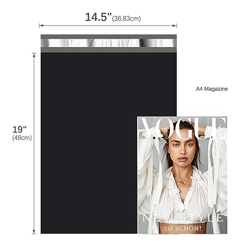 Fuxury 14.5x19" Poly Mailers 1500Pcs,Bulk Shipping Bags For Clothing,Black - color: Black, size: 14.5x19" 1500pcs