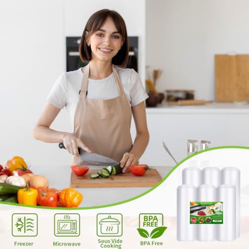 8Pack Vacuum Sealer Rolls 8"x20'(4)+11"x20'(4) for Food Storage - size: 8Pack =8x20(4Pack)+11x20(4Pack)