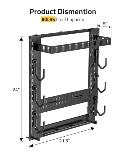 CVLIFE Gun Rack for Wall, Gun Rack Wall Mount with Shelf & Accessory Panel - style: Compact Gun Rack