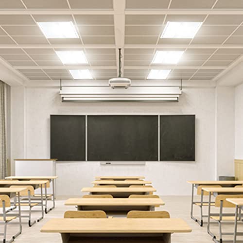 LEDONE 2x2 FT LED Troffer Light, 120-277V Frosted, 0-10V Dimmable Drop Ceiling Panel Light, 15W/19W/24W/29W Switchable, 3500K/4000K/5000K Selectable, UL & DLC Listed, 1PK - size: 2x2