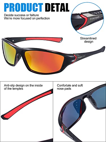 Frienda 6 Pack Polarized Sport Sunglasses for Men Outdoor - color: Bright Colors