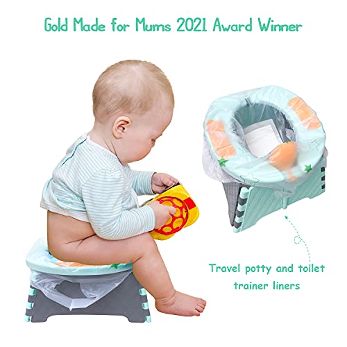 Potty Chair Liners, Portable Disposable Potty Liner Bags for Universal Potty Training Toilet Seat, Toddler Outdoors Travel Baby Toilet Liners - 60 Pack - size: 60 Pack