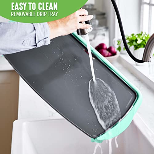 GreenLife 20" Extra Large Electric Griddle, Turquoise - color: Turquoise