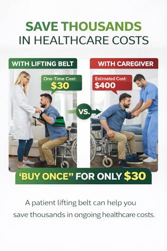 Transfer Sling 300lbs Transfer Belt for Elderly Gait Belts for Seniors Heavy Duty Patient Lift Belt Mobility Standing Lifting Aid for Disabled Elderly Injured Safely Move from Bed Wheelchair