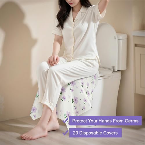 Travel Toilet Seat Cover Disposable 20 Pack Individually Wrapped Waterproof Potty Training Covers Large Public Restroom Toilet Seat Covers for Kids and Adults Trip Airplane