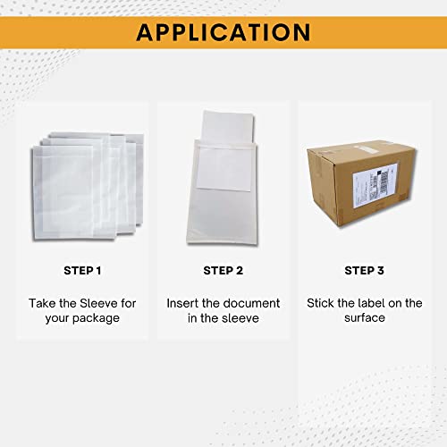1000 Pack 6"x9" Shipping Label Sleeves – Clear Self-Adhesive Packing Slip Pouches, Waterproof Packing List Envelopes – Ideal for Shipping Documents, Mailing Labels, Invoices & Packing Slips