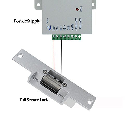 LIBO Electric Strike Lock Electronic Mortise NC/NO Mode Lock a Part Fail Safe/Fail Secure for Access Control Wooden Metal Door (Fail-Secure) - style: Fail-secure