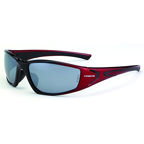 Radians Crossfire RPG Premium Full Frame Safety Eyewear - color: Multi, style: Shiny Black/Pearl Red Frame