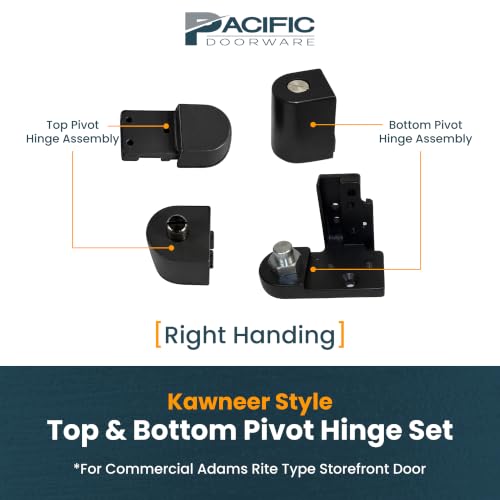 Pacific Doorware Kawneer Style Pivot Hinge Set - Right, Bronze - color: Duronotic Bronze, size: Right Hand