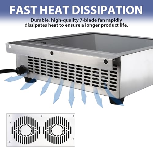 Commercial Induction Cooktop, Portable Electric Countertop Burner with Sensor Touch and LCD Screen(3500W/220V),Commercial Grade Induction cooker for Hotel Restaurant School - style: 3500W