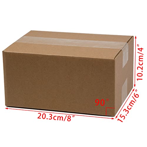 SUNLPH Shipping Boxes 8x6x4 Inches Small Corrugated Cardboard Boxes, 25 Pack - size: 8 x 6 x 4 inch