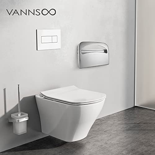 Toilet Seat Cover Dispenser - Stainless Steel Wall Mount (Brushed) - color: Brushed