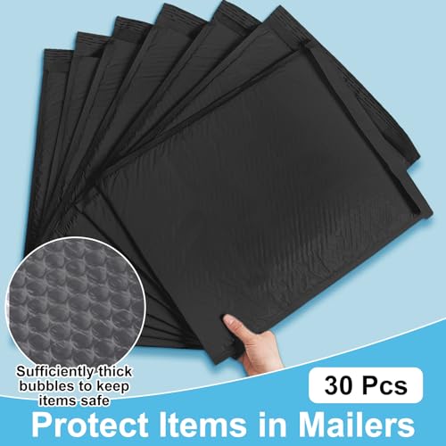 Henoyso 30 Pcs Bubble Poly Mailers Padded Envelopes,Black,14 X 19 Inches - color: Black, size: 14 x 19 Inches