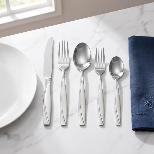 40-Piece Stainless Steel Silverware Set for 8 - color: Silver, size: 40-Piece