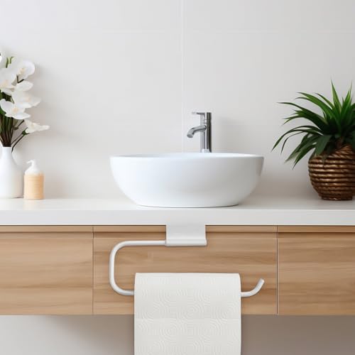 Yaocom 12.4 Inches Cabinet Door Paper Towel Holder, White - color: White