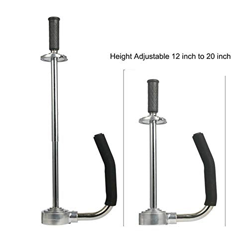 Pallet Stretch Film Packing Machine Shrink Wrap Dispenser Holder, Adjustable Height from 12-20 inch (Upgraded Version) - color: Silver