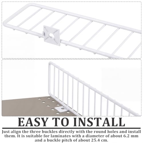 Yaocom 10 Pcs Gondola Shelf Fence 36x3'' Retail Front Wire Guard, White - color: White, size: 36" x 3"