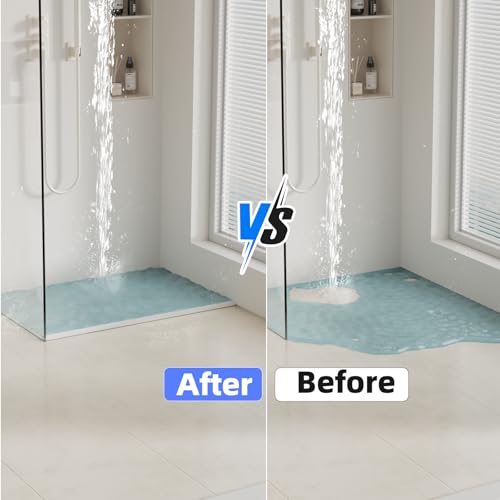39 Inch Shower Threshold Water Dam Barrier,Transparent - color: Transparent, size: 39 Inch