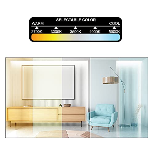 NUWATT 6 Pack 6 Inch Low Glare Canless LED Recessed Lights 5CCT 2700K-5000K