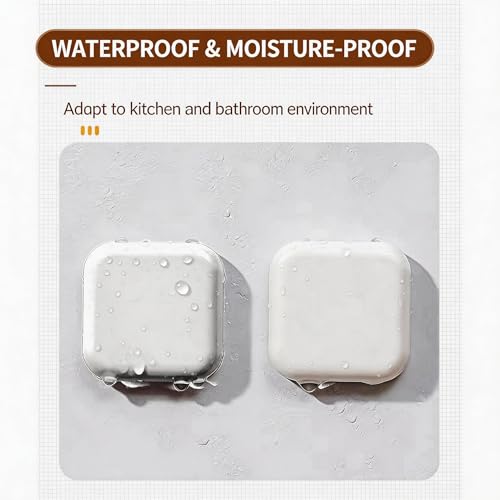 Door Stoppers for Wall, Silicone Door Knob Wall Protector, Square White - size: 6pcs, Square, White
