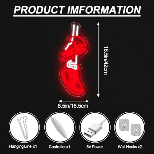 Sneakers Neon Sign For The Ultimate, Shoe LED Light - color: Sneaker-Red