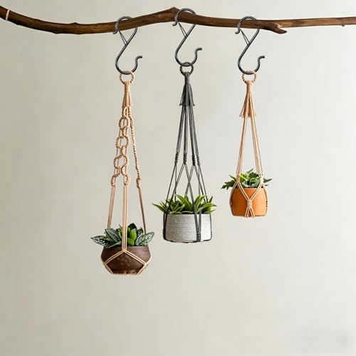 3.5in Heavy Duty S Hooks for Hanging, Safety Buckle Metal Hooks, 10 Pack - size: 10 Pieces