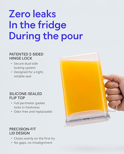 LocknLock Aqua Fridge Door Water Jug | Clear Pitcher | BPA Free Plastic Pitcher with Lid | 2 Quart Pitcher with Lid for Water, Juice, Tea & More Beverages, Purple - color: Purple, size: 64 Ounces