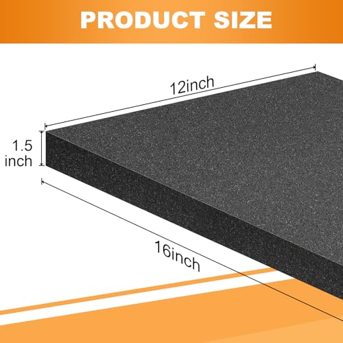 Eunice 6 Pcs 16" x 12" x 1.5" Foam Inserts, Padding - size: 6PCS-16*12*1.5 Inches