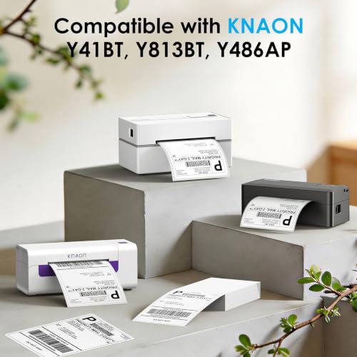KNAON 4x6 Thermal Shipping Labels - 220 Pack Fanfold, Direct Thermal Labels - size: 220 Labels