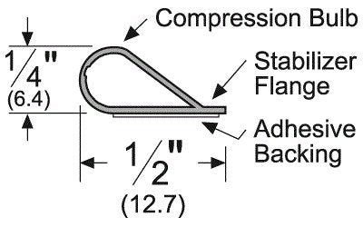 Pemko S88W20 Adhesive Fire/Smoke Siliconseal Gasketing, White, 20 Lineal Foot Roll