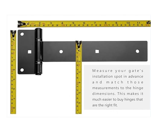 12 Inch Heavy Duty T Strap Hinges,Thickened Solid Steel