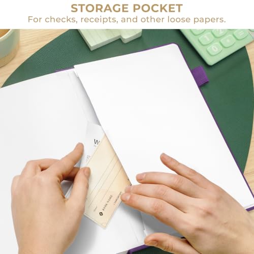 Clever Fox Check Register Book, Checkbook Ledger, 7x10 Purple - color: Purple, size: Smaller than A4 (7" x 10")