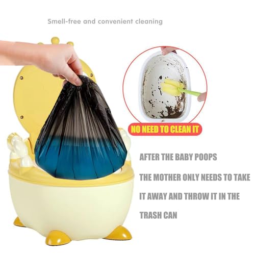 OULIGET Potty Chair Liners with Elastic, Portable Potty Training Bags, Potty Refill Liners Disposable for Toddlers Kids and Baby,Toilet Seat Cover,17x8Inches,Black,200pieces - color: Black 200pieces