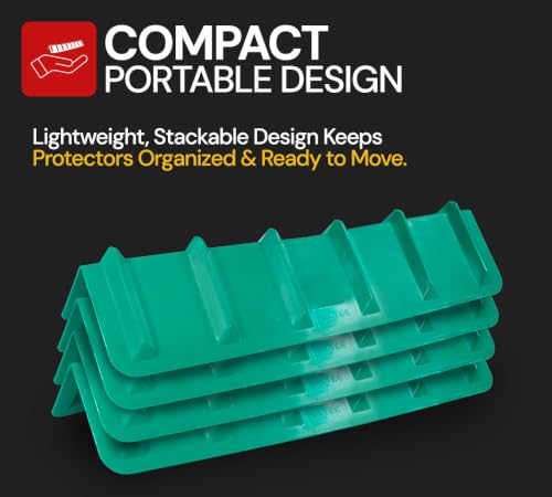 Mytee Products 10 Pack 8"x8"x36" Green Flatbed Corner Protector - V Shaped Edge Guard for Tie-Down Winch & Ratchet Straps - Plastic Corner Protector for Flatbed Trailer Cargo Load - color: Green, size: 10 - Pack