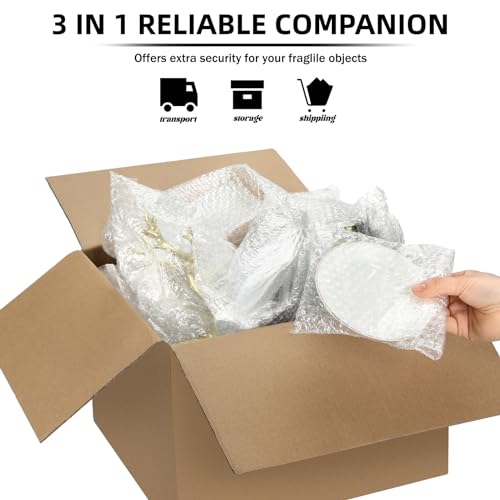 Frienda 300 Pcs Self Adhesive Bubble Bags Packing Pouches, Mixed Sizes - size: Mixed Sizes