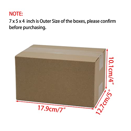 7x5x4 Inches Shipping Boxes, Brown Corrugated Cardboard Boxes for Small Bussiness, 25 Pack - color: Brown, size: 7 x 5 x 4 inch