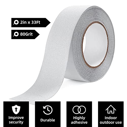 Reniteco 2" x33Ft Anti Slip Tape Clear Heavy Duty Grip 1PC - color: 04-Clear, size: 2in x 33Ft