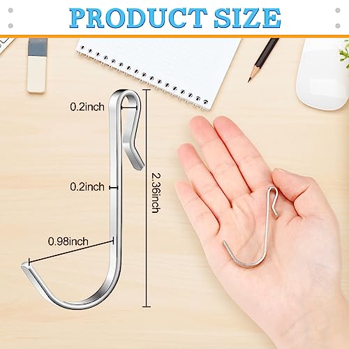 Lyrow 40 Pcs Stainless Steel J Hook, Wire Shelving, Hanging Hooks, Silver - color: Silver