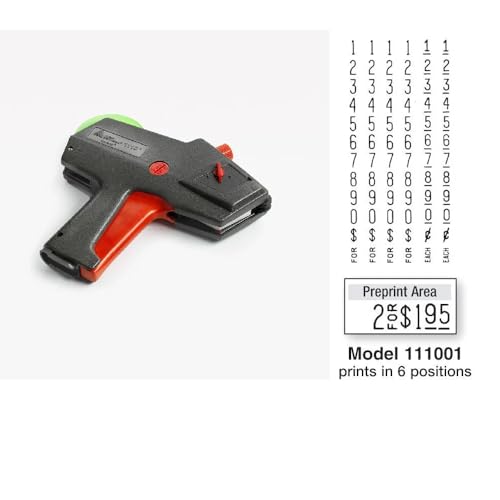 Monarch 1110 Price Gun 1110-01 -Includes Case of Genuine White Labels, Label Scraper & Ink Rollers
