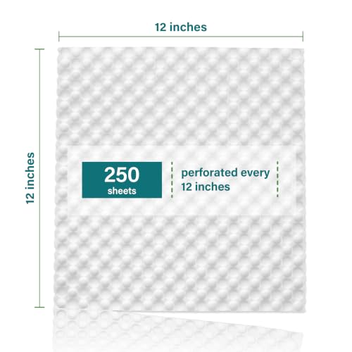 Elementree Paper Bubble Wrap Sheets for Packing, Moving, & Shipping - 12" x 12" x 250' - Eco-Friendly White Bubble Paper - Recyclable Cushioning Wrap - Made in the USA (01944) - size: 12" x 12" x 250' White