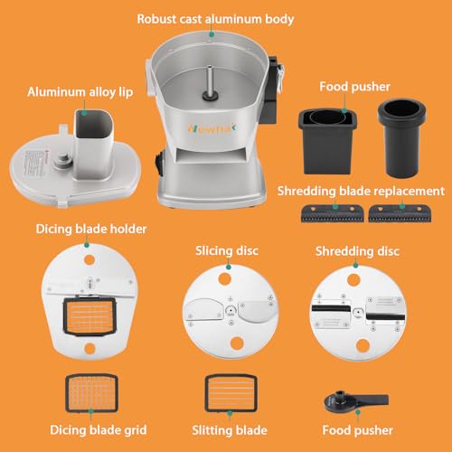 Newhai 4 in 1 Commercial Vegetable Chopper, Electric Dicer Slicer Machine