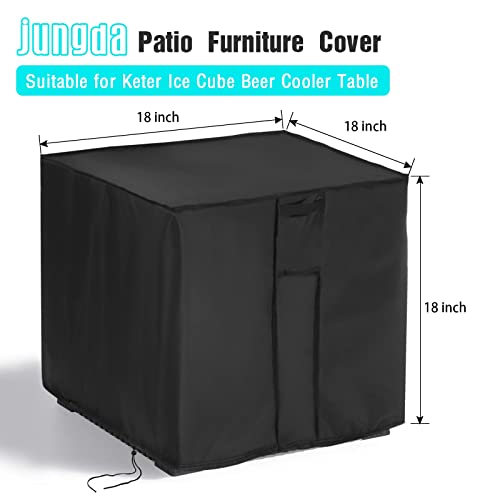 Outdoor Table Cover 18 Inch for Keter Ice Cube Beer Cooler Table - size: 18" x 18" x 18"