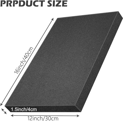 6 Pcs Polyurethane Foam Sheet- 16 x 12 x 1.5 Inch Cuttable Foam Inserts for Cases- Packing Foam Pads for Toolbox Camera Storage and Crafts - color: 16x12x1.5Inch - 6Pcs