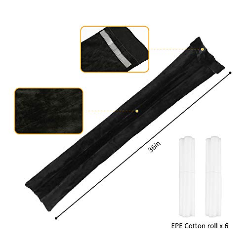 VISEMAN 36 Inch Under Door Stopper, Door Noise Blocker - color: Black
