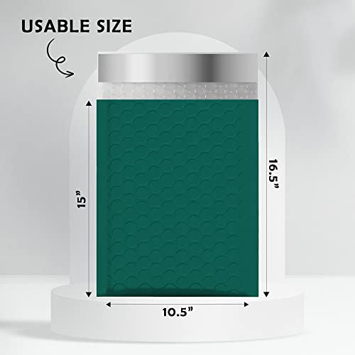 Yens Green Poly Bubble Mailers 10.5x16 10 Pack Usable 10.5x15 - color: Green, size: 10.5" x 16"