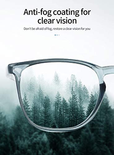 Alsenor Safety Glasses Anti Fog Goggles Protective Eyewear Blue Light Blocking Anti Dust UV Protection Glasses For Men Women (Brown) - color: Brown