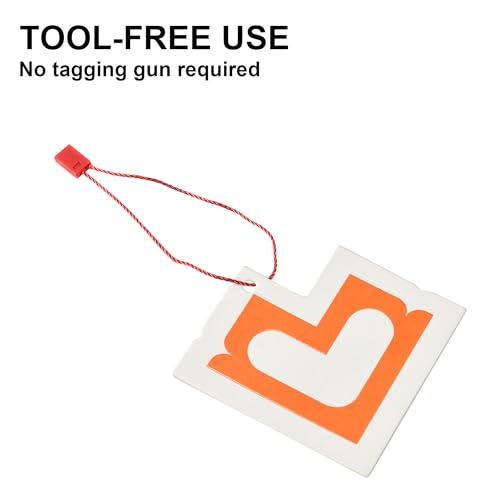 MGTECH 3000Pcs 7 Inch Hang Tag Strings, Retail Price Hang Tag String Fasteners, Red - color: Red