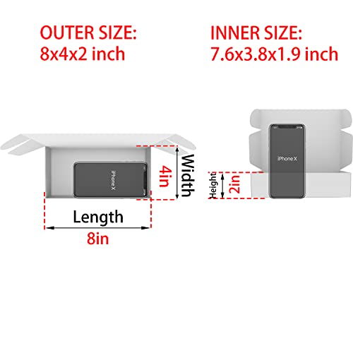 Small 8x4x2 Black Shipping Boxes for Packaging Small Business Set of 25 Mailer Corruagated Cardboard Boxes for Shipping Mailing - color: Black, size: 8x4x2 inch
