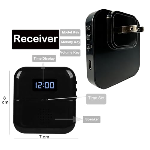 Wireless Motion Sensor Door Chime, Motion Detector Alarm Chimes, Entry Doorbell Indoor Motion Detector Buzzer Monitor for Home, Business, Store, Office (Black0102) - color: Black0102