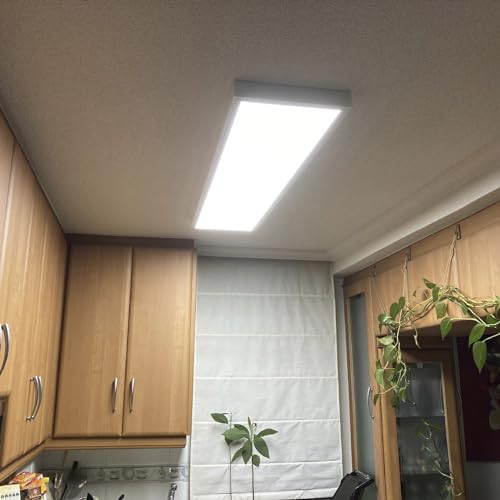 LED ATOMANT 1x2 LED Surface Mount Panel Light 40W 4000LM, 5CCT Selectable 3000K/3500K/4000K/4500K/5000K, Power Selectable 20W to 40W, Dimmable with 0-10V Dimmer